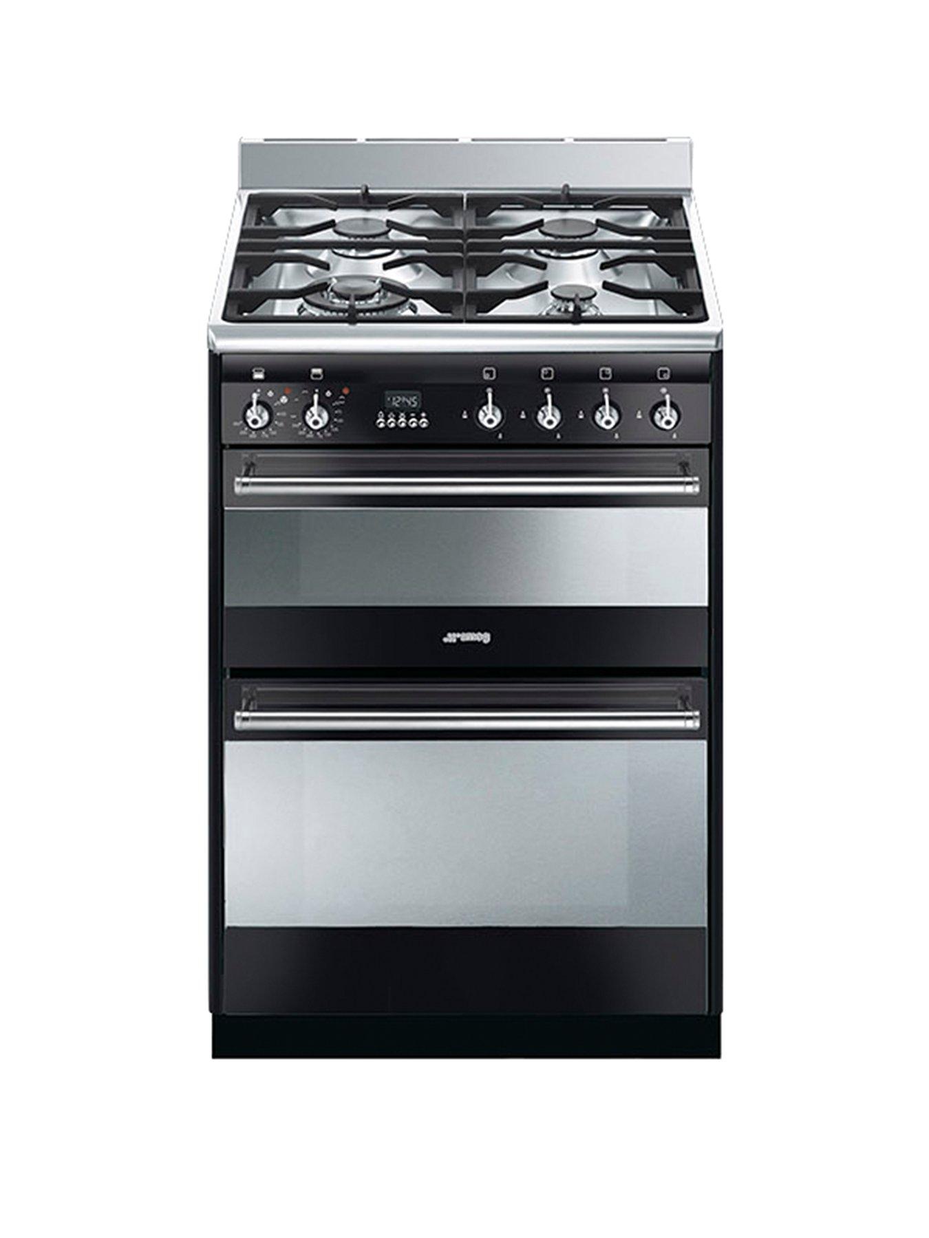 Smeg Suk62Mx8 60Cm Wide Concert Dual Cavity Dual Fuel Cooker - Gloss Black