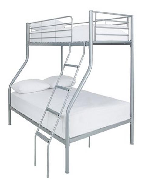 domino-metal-trio-bunk-bed-with-optional-mattresses-fitted-with-a-ladder-and-guard-rail-on-the-top-bunk