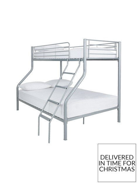 very-home-domino-metal-trio-bunk-bed-with-optional-mattresses-fitted-with-a-ladder-and-guard-rail-on-the-top-bunk