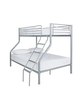 Product photograph of Very Home Domino Metal Trio Bunk Bed - Bed Frame Only from very.co.uk