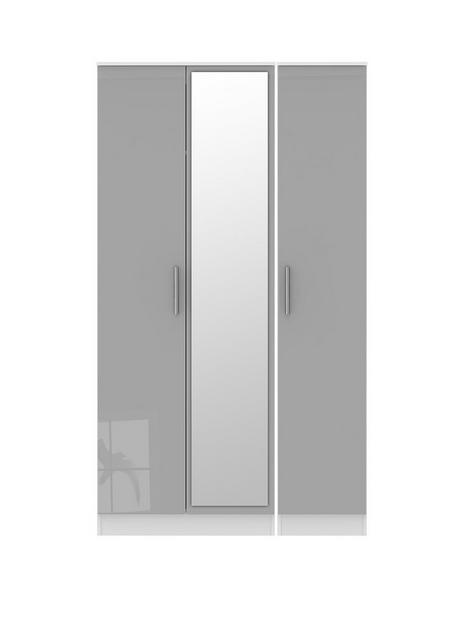 swift-montreal-part-assemblednbsp3-door-gloss-tall-mirrored-wardrobe