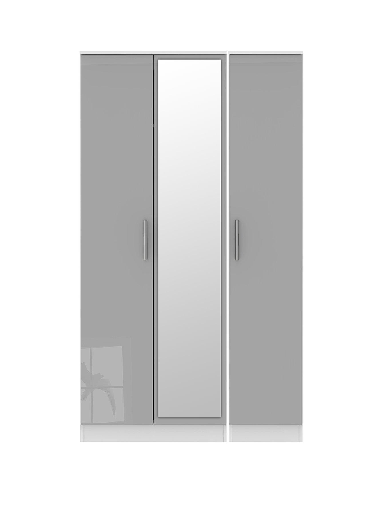 Swift Montreal 3 Door Gloss Tall Mirrored Wardrobe Very Co Uk