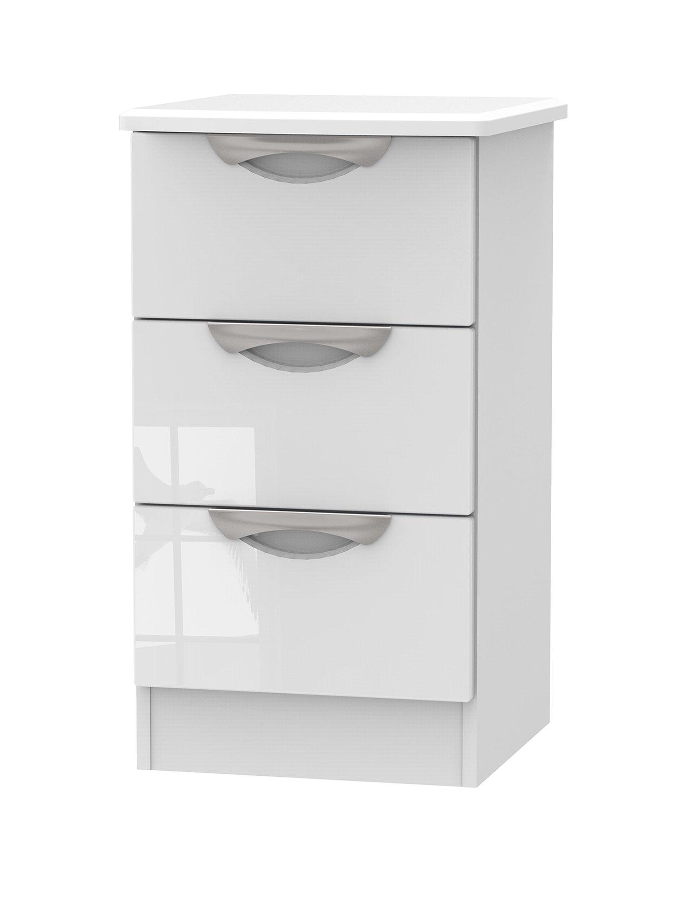 Swift Belgravia High Gloss 3 Drawer Bedside Chest Very Co Uk