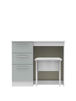 Product photograph of Swift Montreal Ready Assembled Gloss Vanity Desk And Stool Set - Fsc Reg Certified from very.co.uk