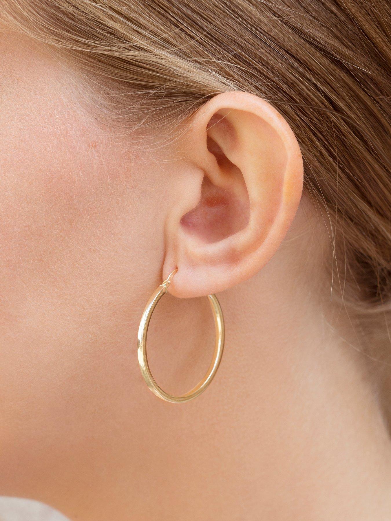 35mm gold hoop deals earrings