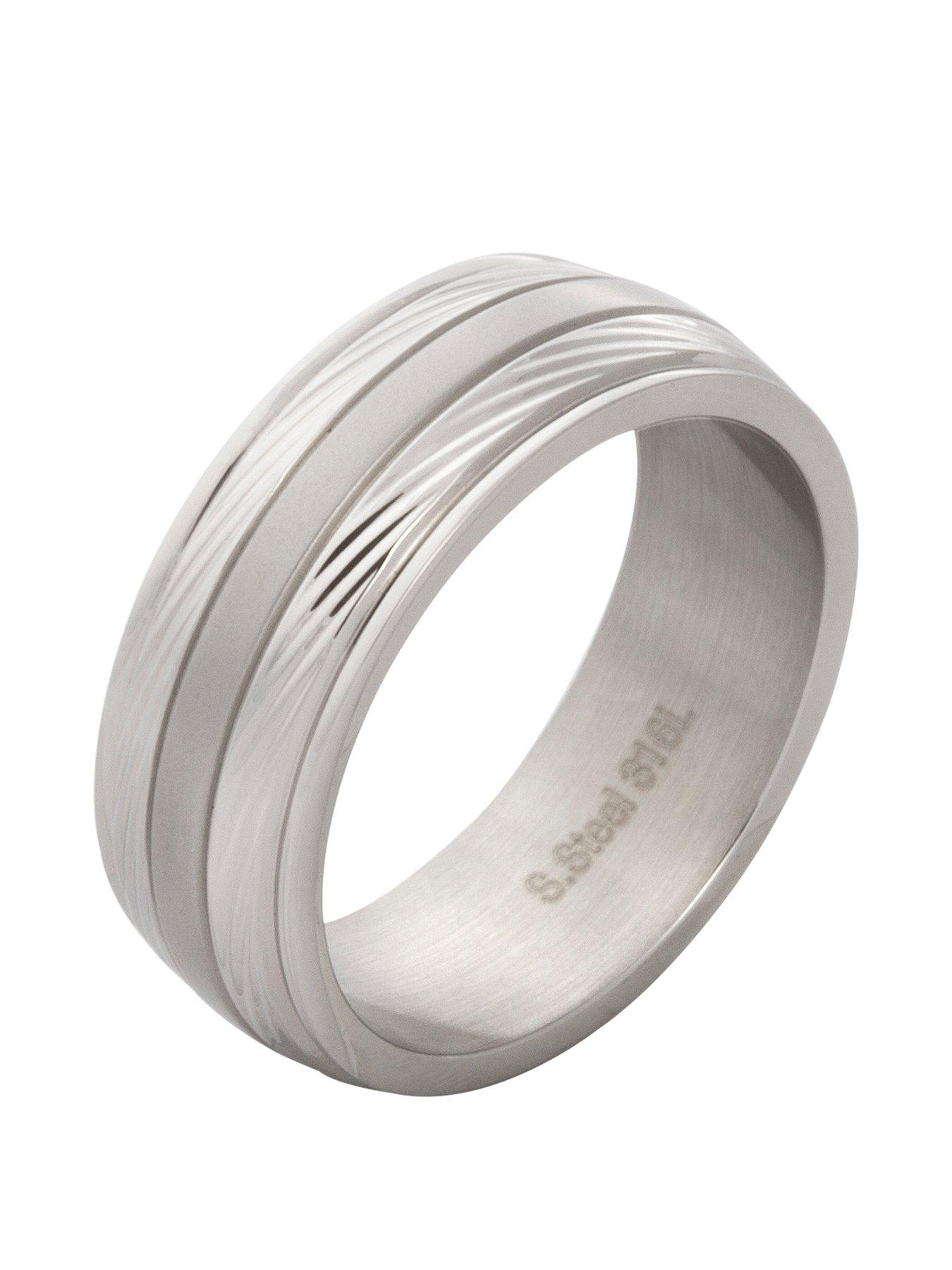 Stainless steel mens on sale ring