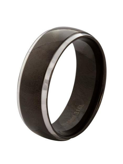 stainless-steel-amp-black-ionnbspmens-ring