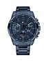  image of tommy-hilfiger-blue-chronograph-dial-blue-ip-stainless-steel-bracelet-mens-watch