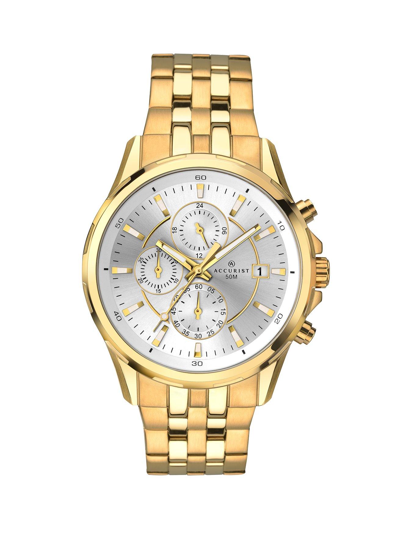 Accurist Silver And Gold Detail Chronograph Dial Two Tone Stainless Steel Bracelet Mens Watch review