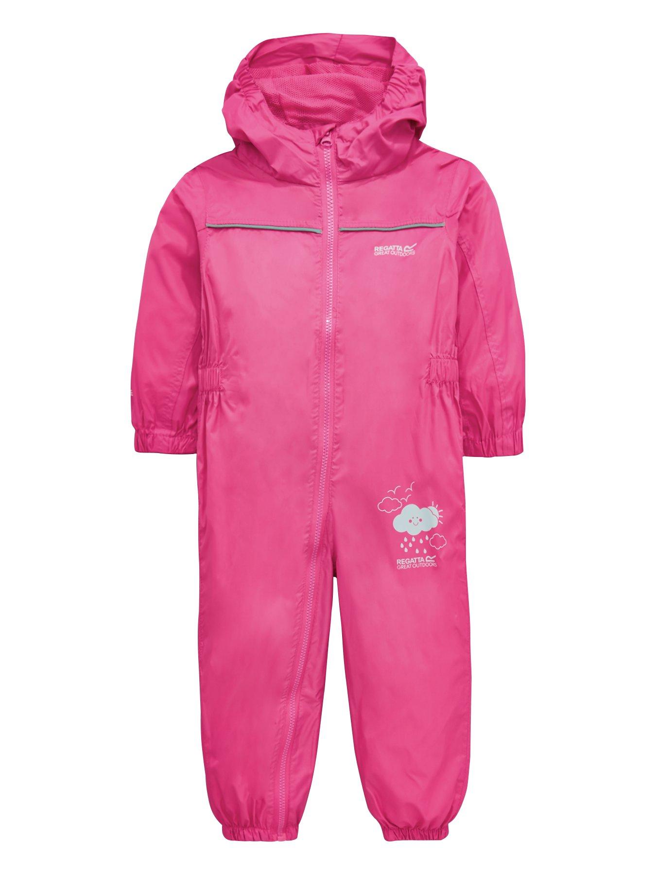 Regatta Baby Girl Puddle IV Splash Suit Pink very.co.uk