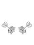 love-diamond-sterling-silver-8-point-diamond-cluster-stud-earringsback