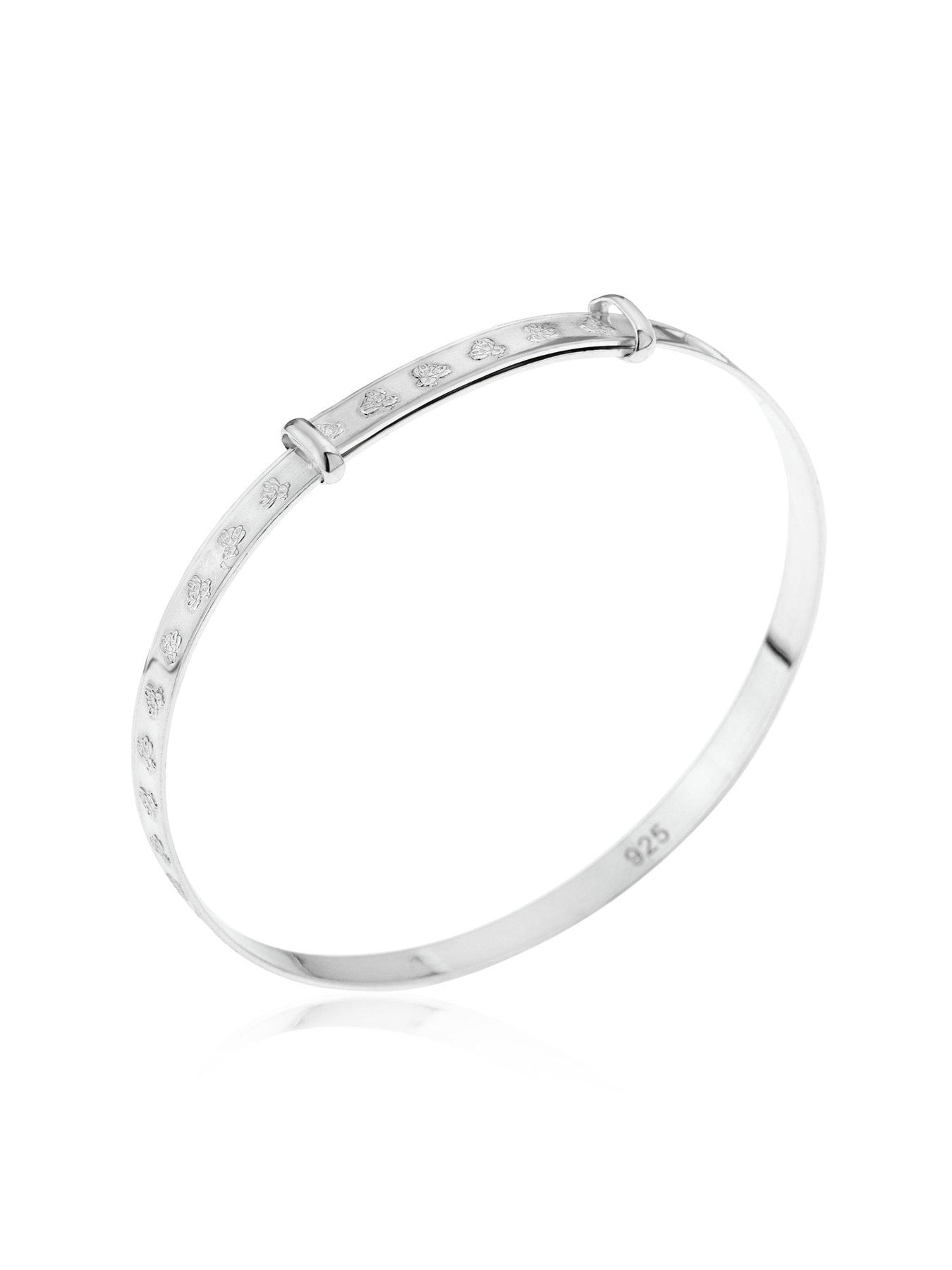 Image 2 of 4 of The Love Collection Sterling Silver Children's Christening Expander Bangle &amp; Teddy Bear in Gift Box