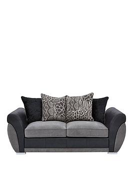 Hilton Fabric And Faux Leather Scatter Back Sofa Bed