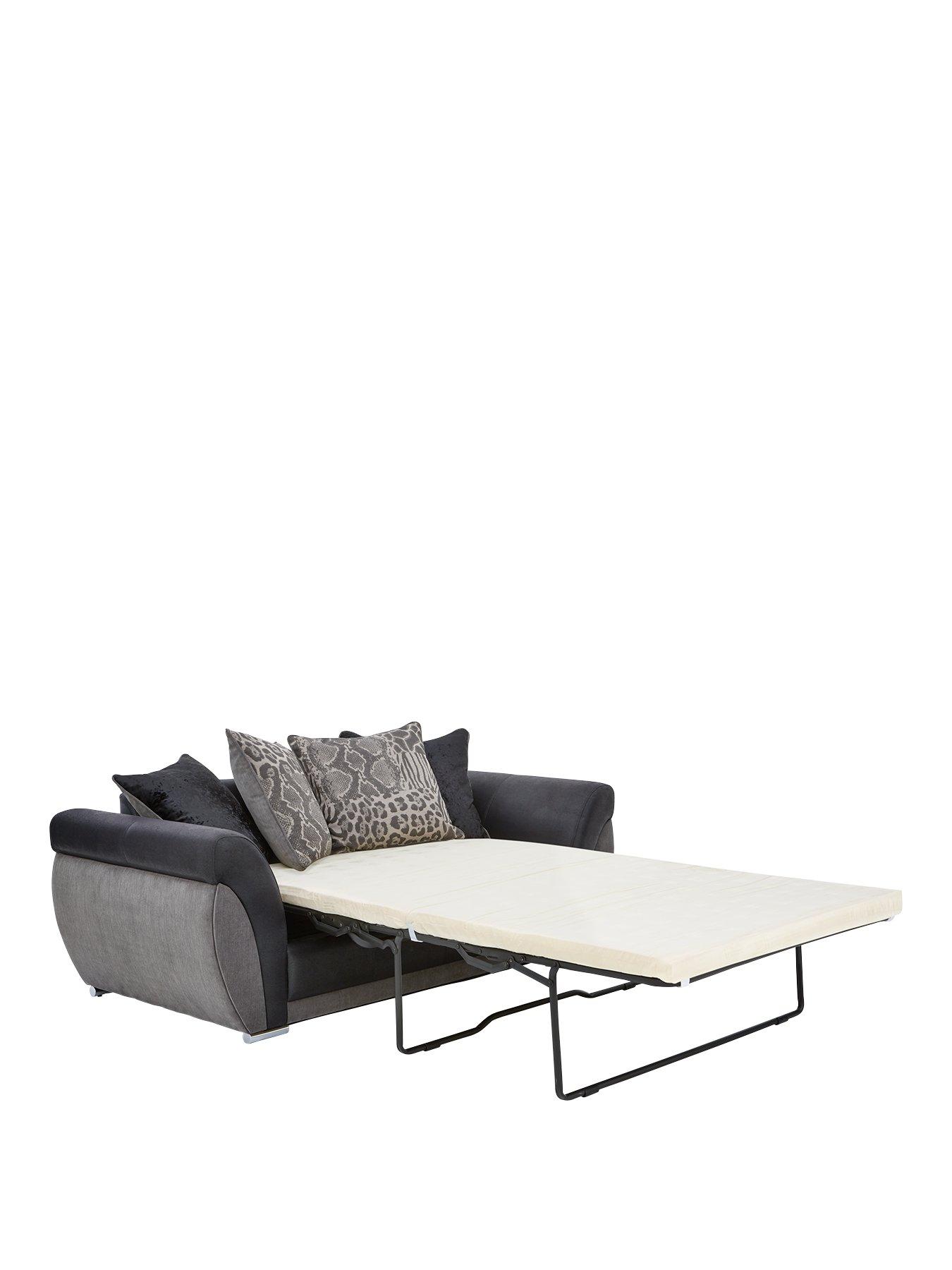 Image 3 of 5 of Hilton Fabric and Faux Leather Scatter Back Sofa Bed