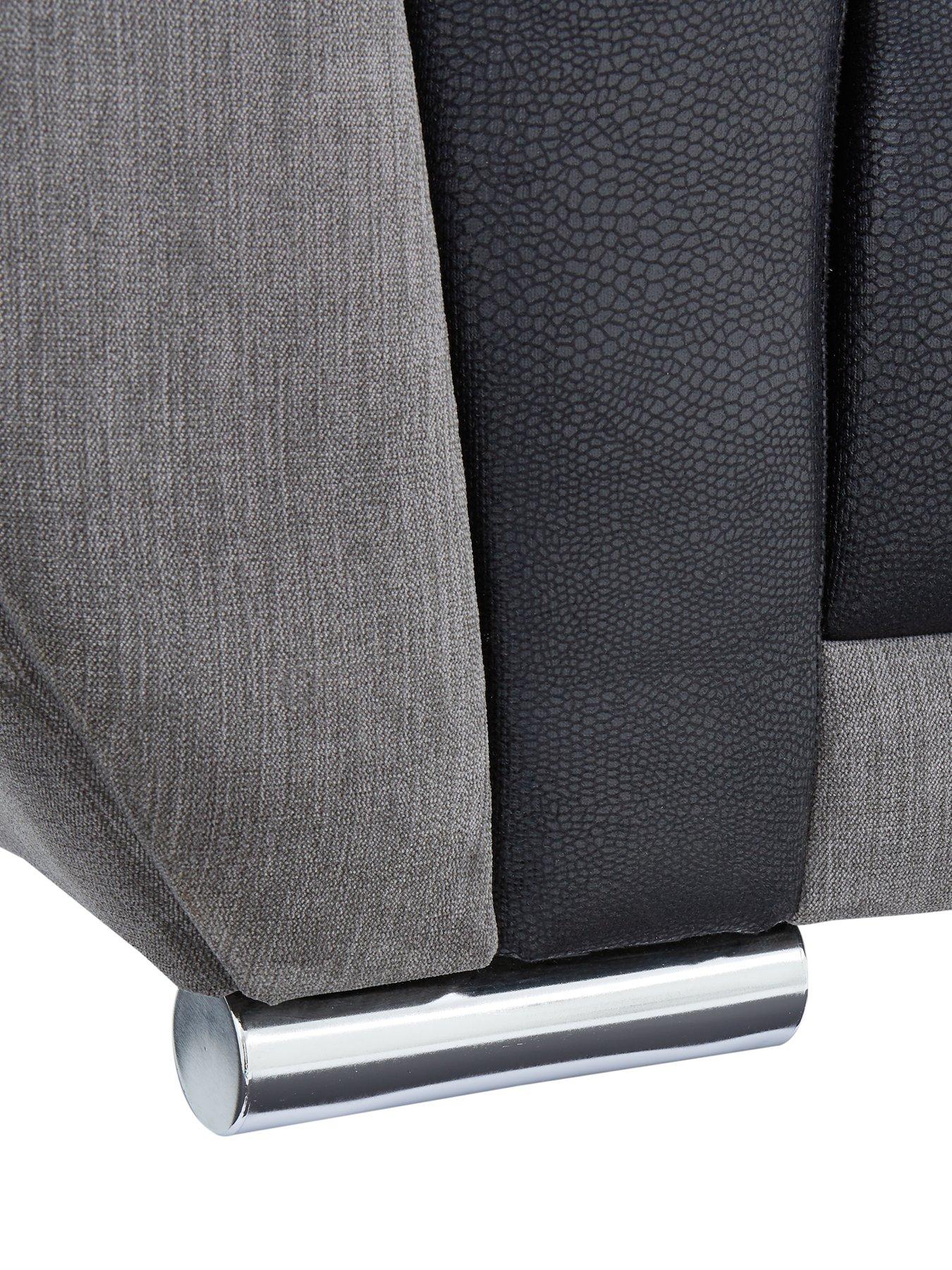 Image 5 of 5 of Hilton Fabric and Faux Leather Scatter Back Sofa Bed