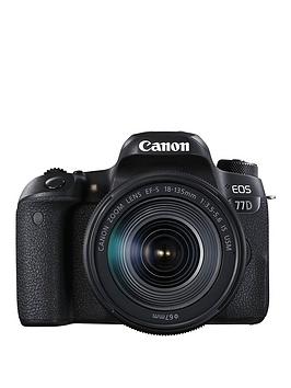Canon Eos 77D Slr Camera Black Plus Ef-S 18-135Mm Is Usm Lens