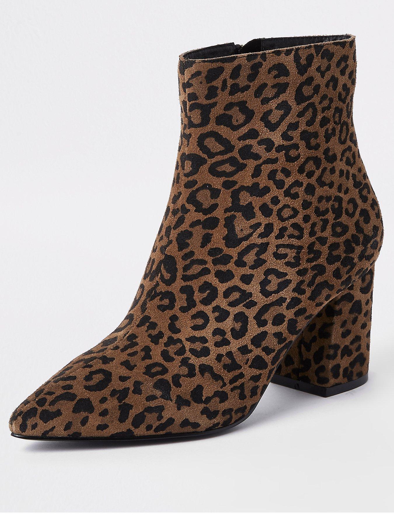 leopard print ankle boots river island