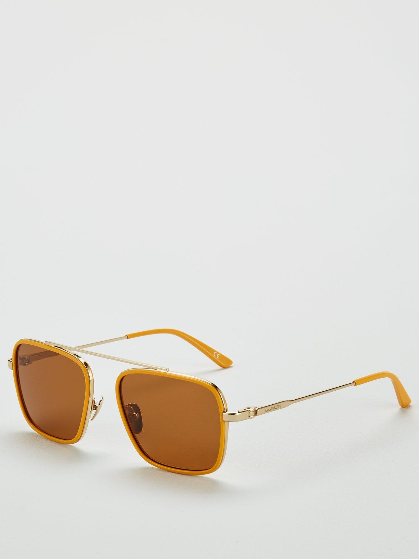 Calvin Klein Square Brow Bar Maize Sunglasses review