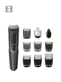 Philips Philips Series 3000 10-in-1 Multi Grooming Kit for Beard, Hair and Body with Nose Trimmer Attachment - MG3747/33