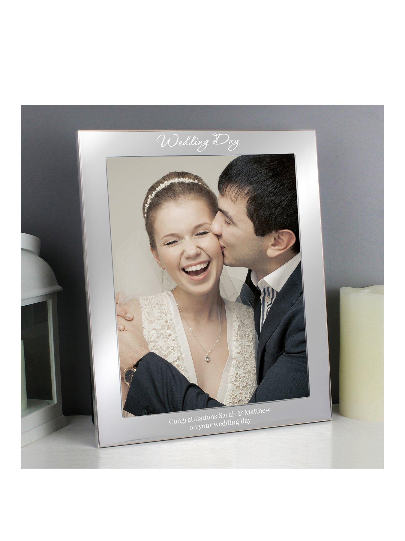 Personalised Silver Finish 10X8 Wedding Day Photo Frame review