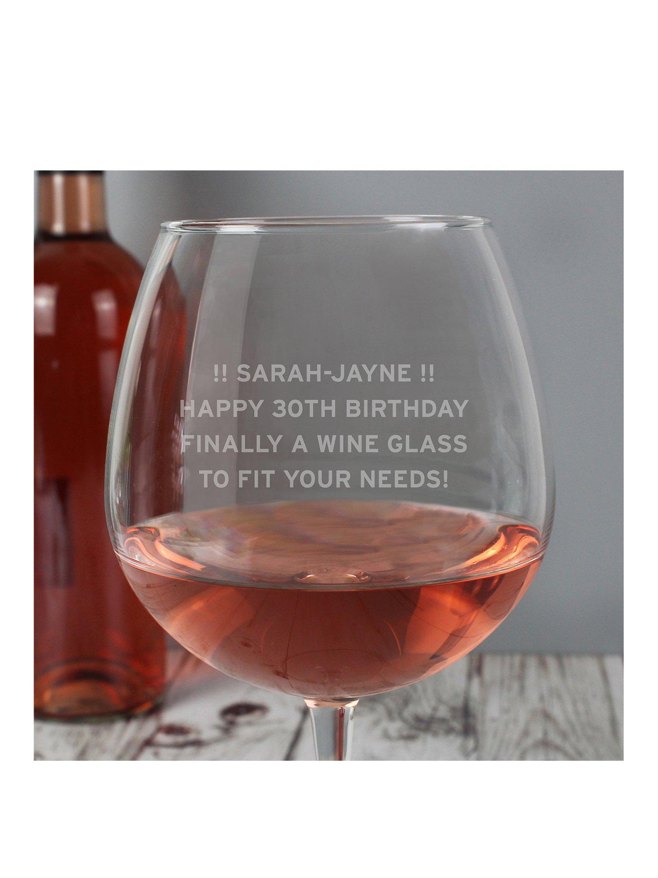 Image of The Personalised Memento Company Personalised Large Wine Glass