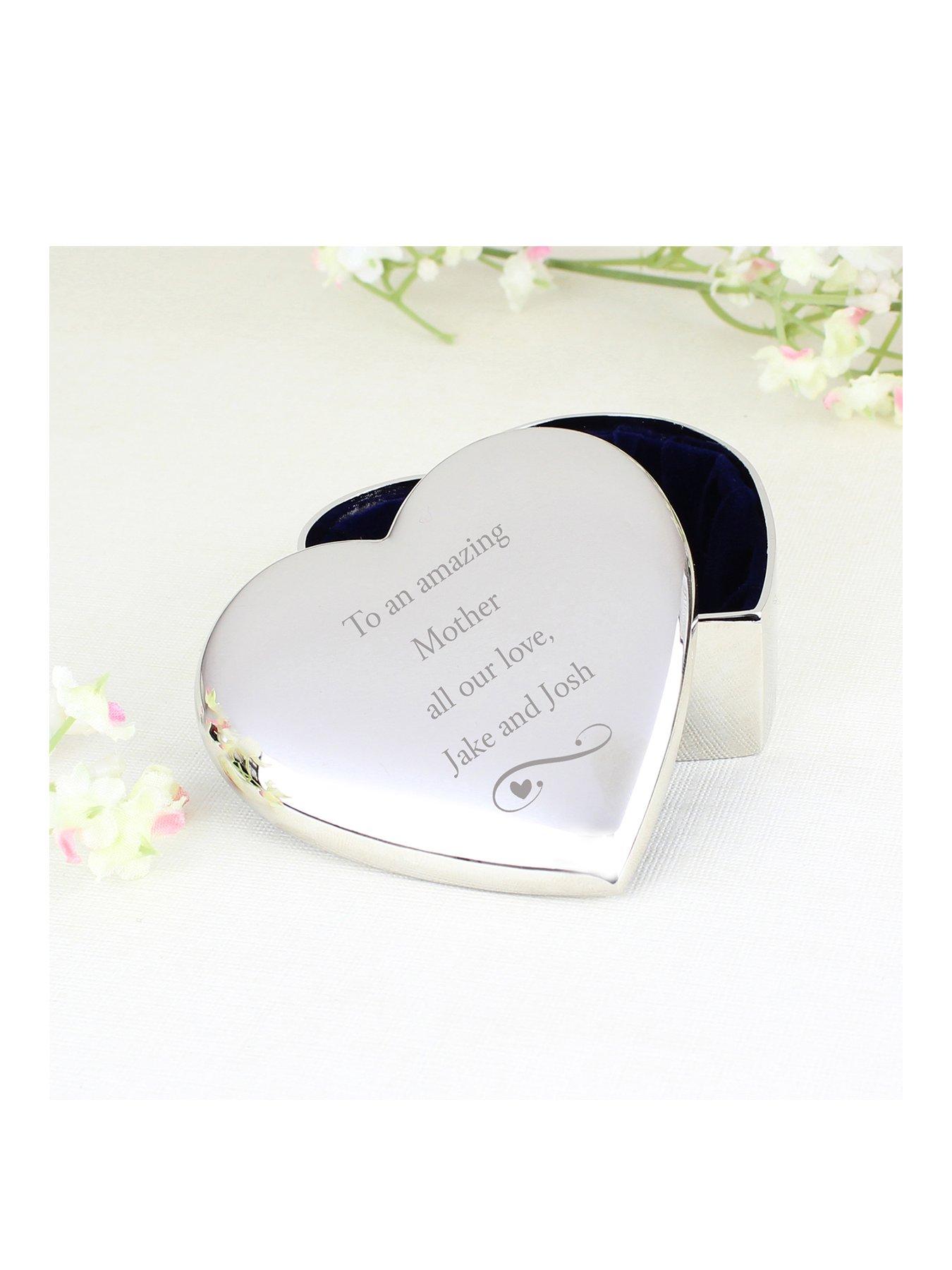 The Personalised Memento Company Personalised Heart Trinket Box