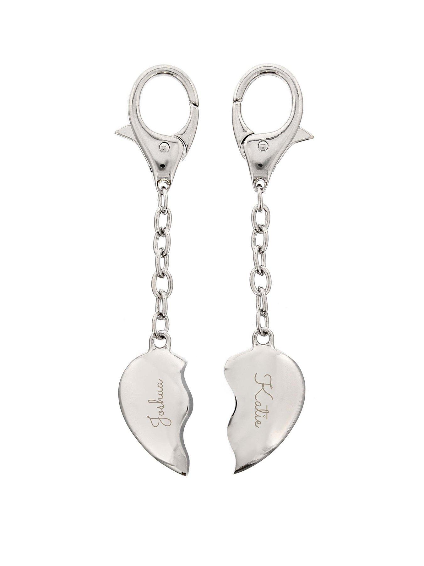 Heart keyring two halves sale
