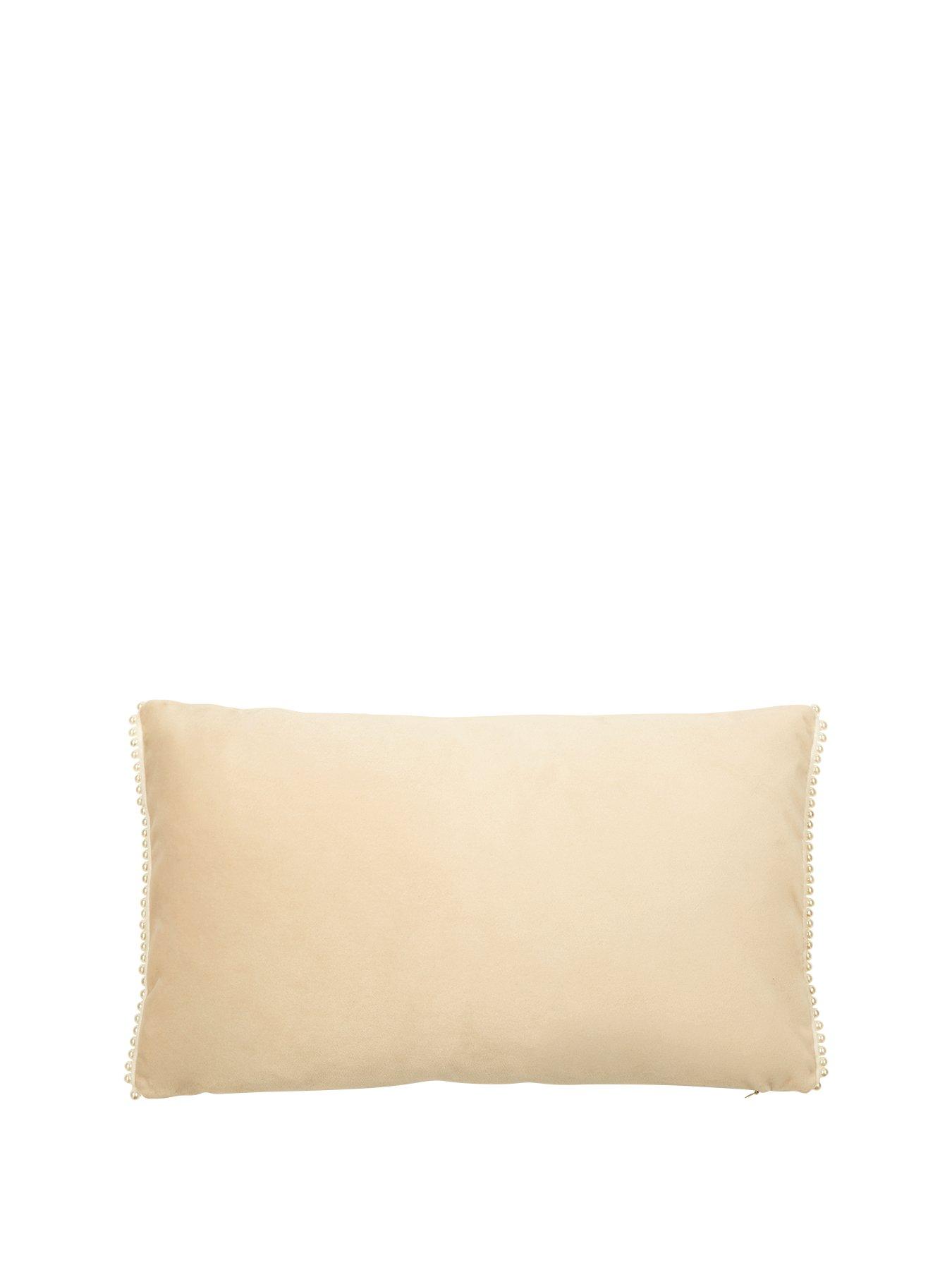Product photograph of Luxe Collection Pearl Poem Bolster Cushion from very.co.uk