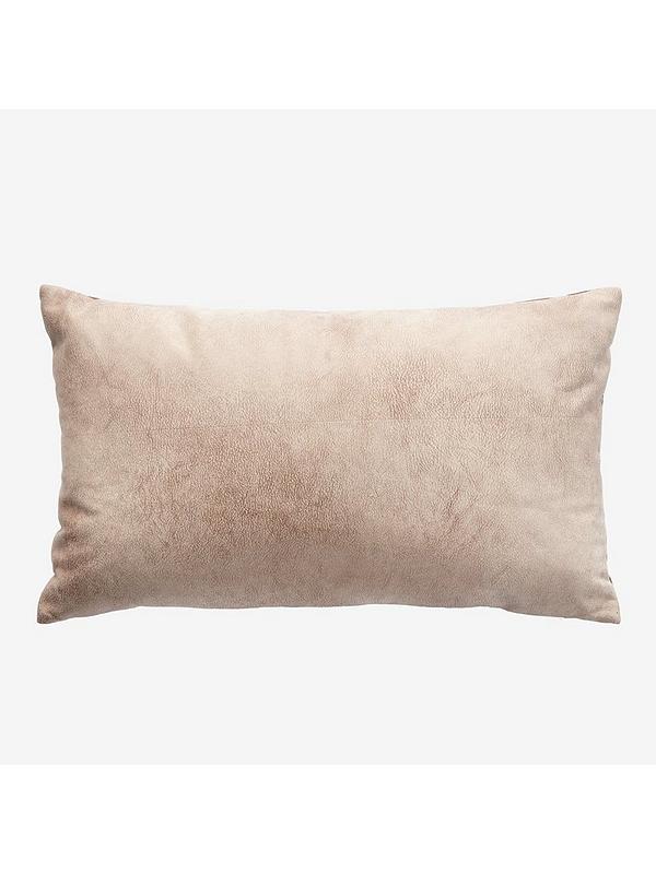 Rodeo Faux Leather Bolster Cushion, Tan Leather Bolster Cushion Covers