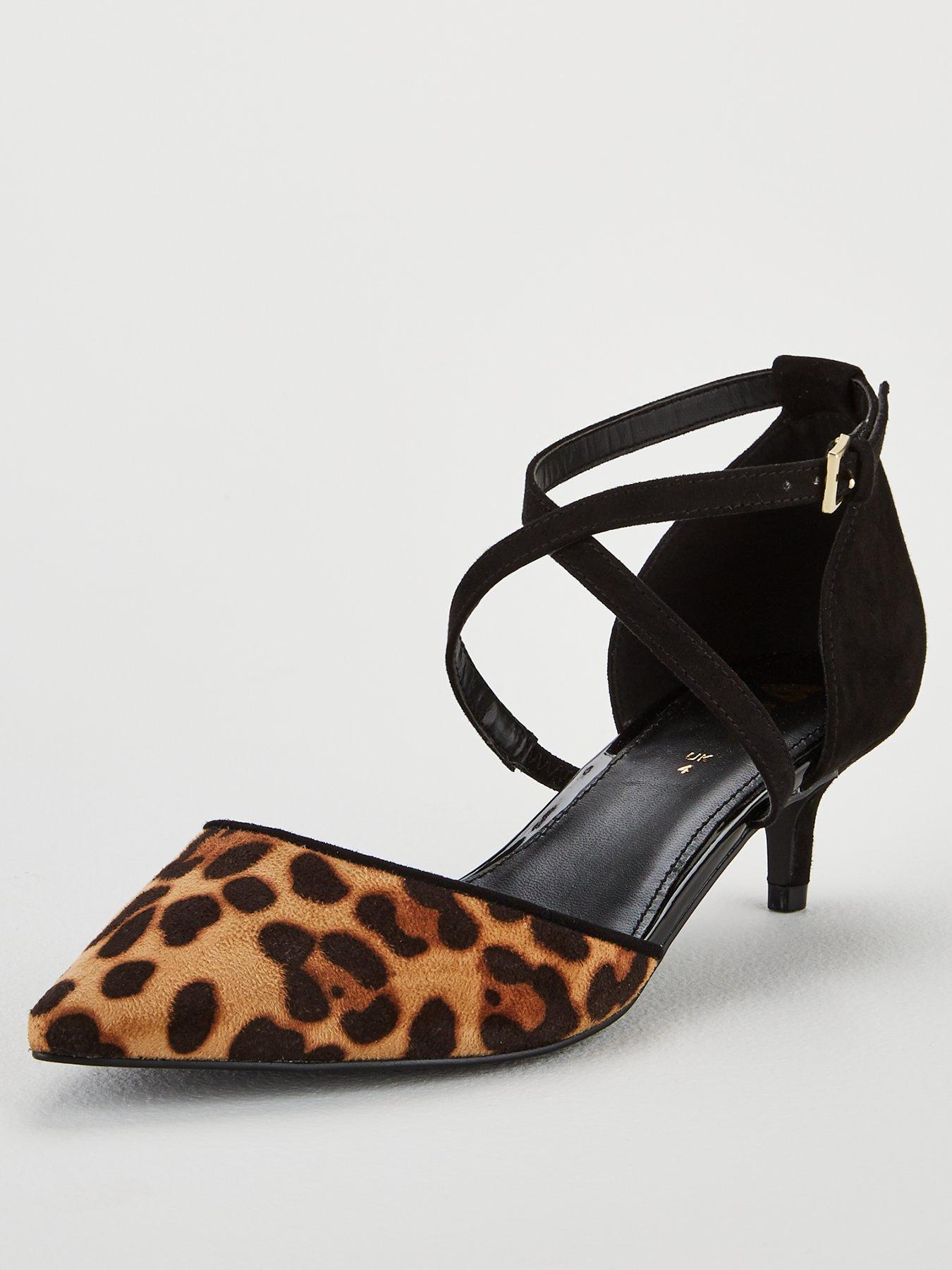 kitten heel leopard shoes