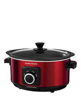 Morphy Richards Evoke 3.5-Litre Manual Slow Cooker - Red Best Price, Cheapest Prices