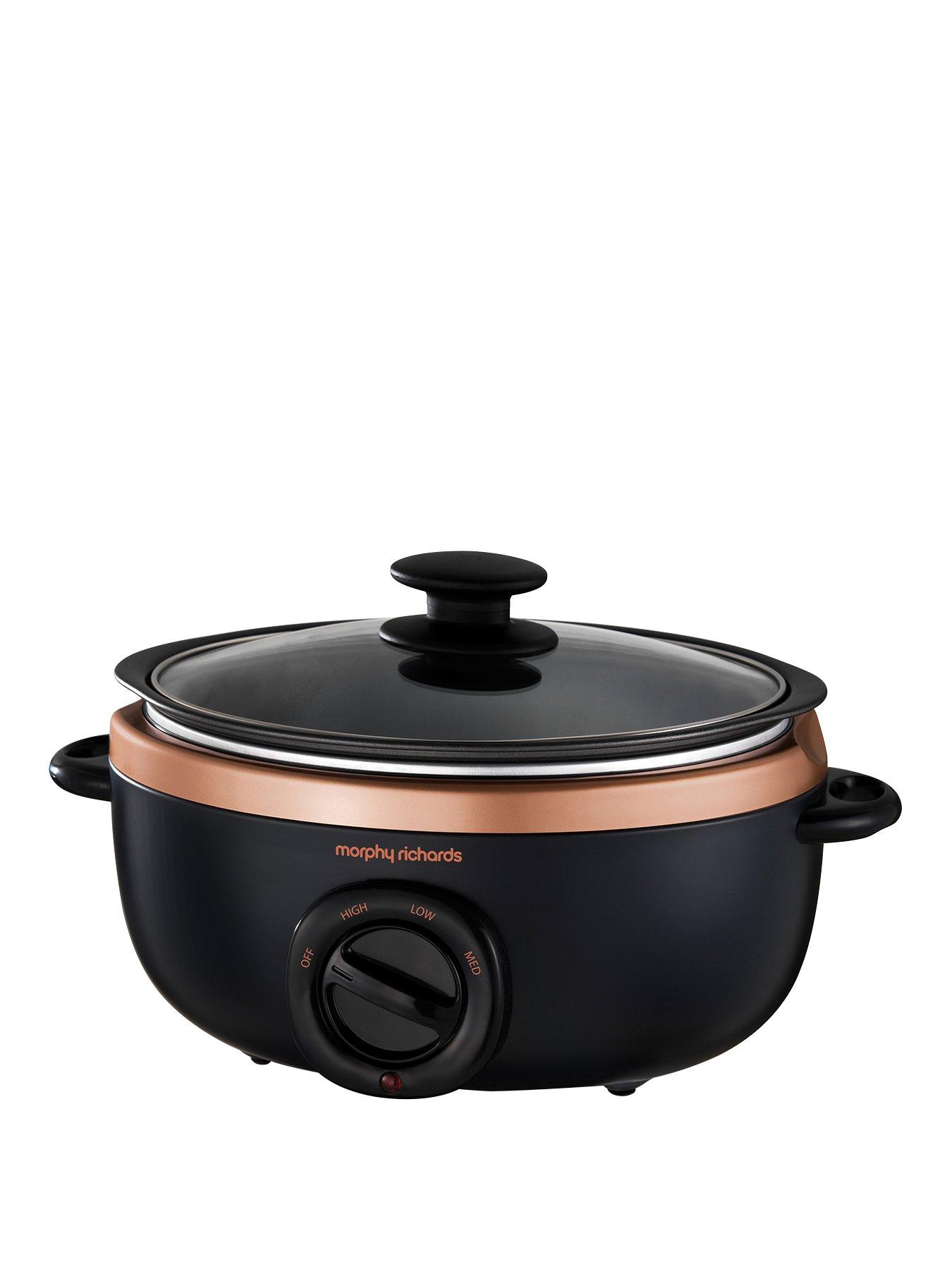 Morphy Richards Evoke 3.5Litre Manual Slow Cooker Black/Rose Gold