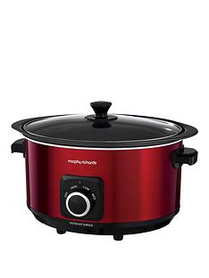 Morphy Richards Evoke 6.5-Litre Manual Slow Cooker - Red