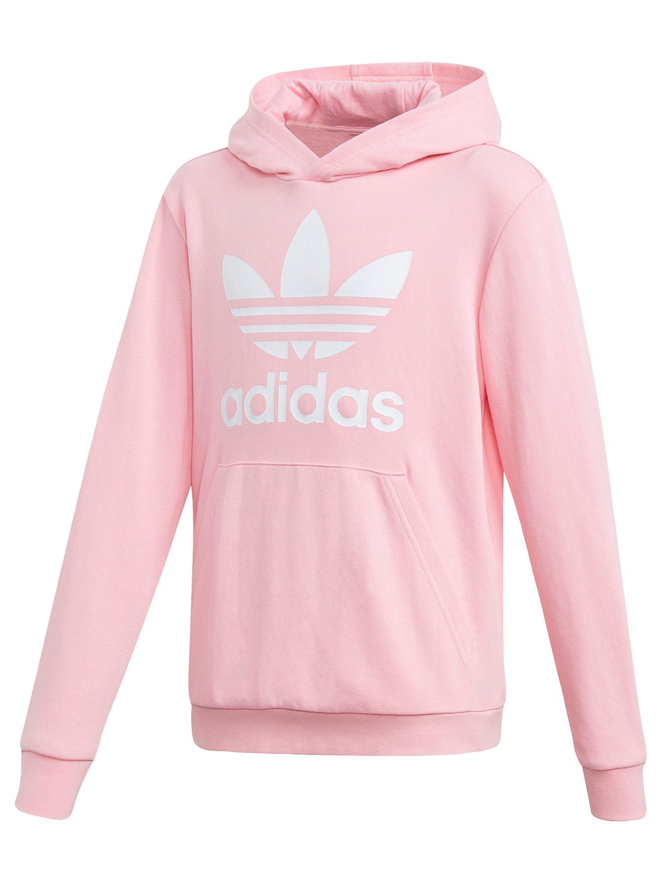 adidas girls trefoil hoodie