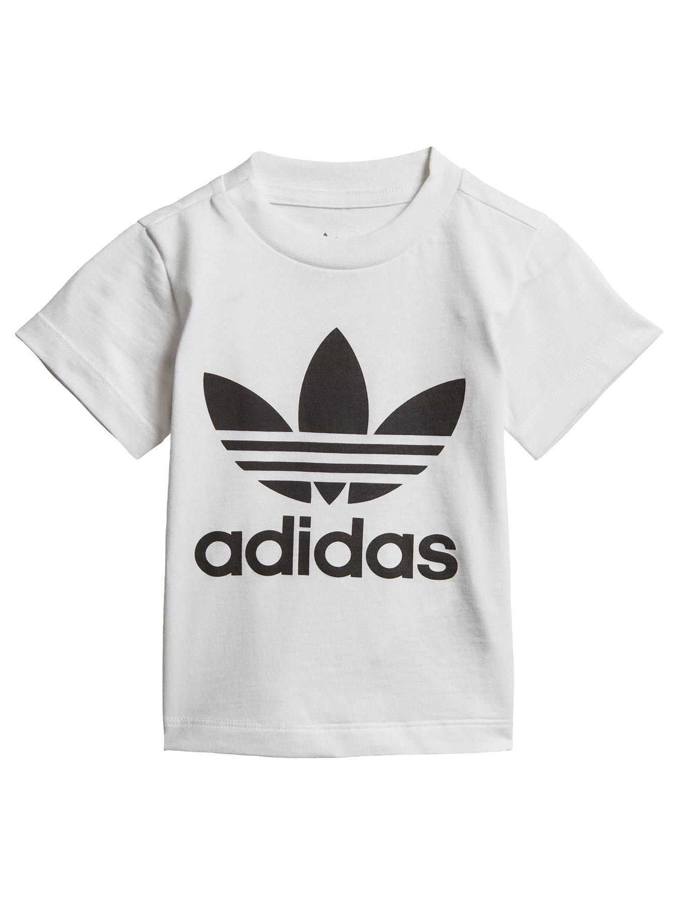 adidas Originals Infants Trefoil Tee White Black very