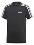  image of adidas-boys-3-stripe-short-sleeve-t-shirt-black