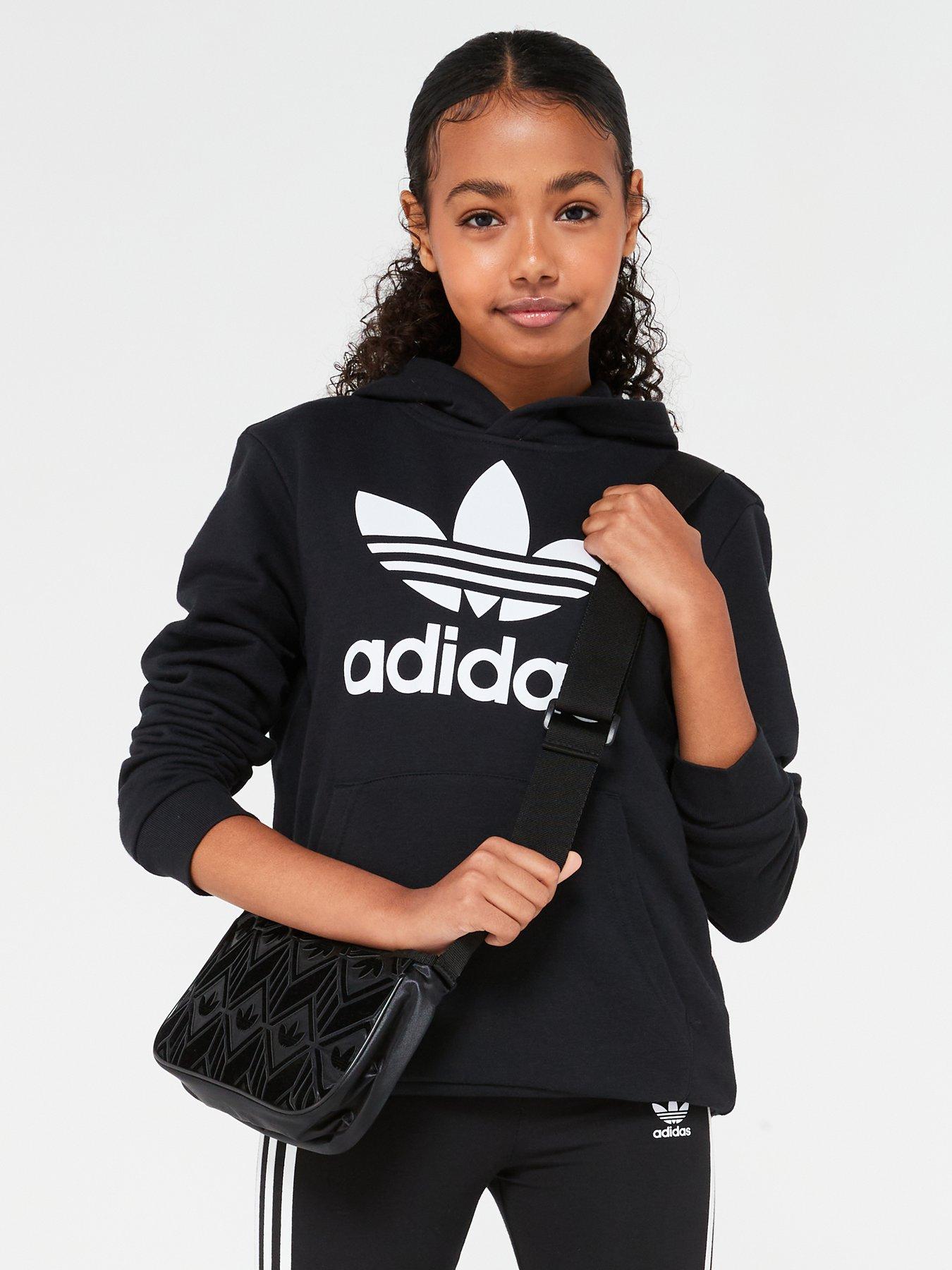 adidas Originals Junior Unisex Trefoil - Black/White Hoodie