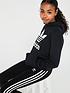  image of adidas-originals-junior-unisex-trefoil-hoodie-blackwhite