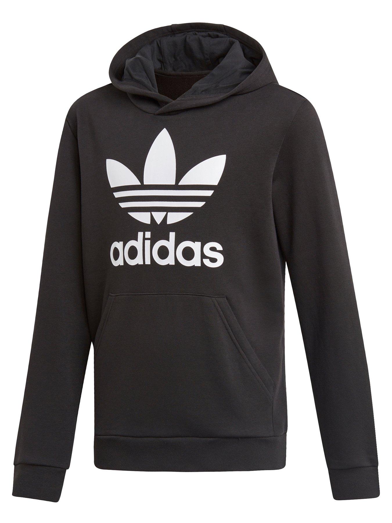 Image 5 of 6 of adidas Originals Junior Unisex Trefoil Hoodie - Black/White