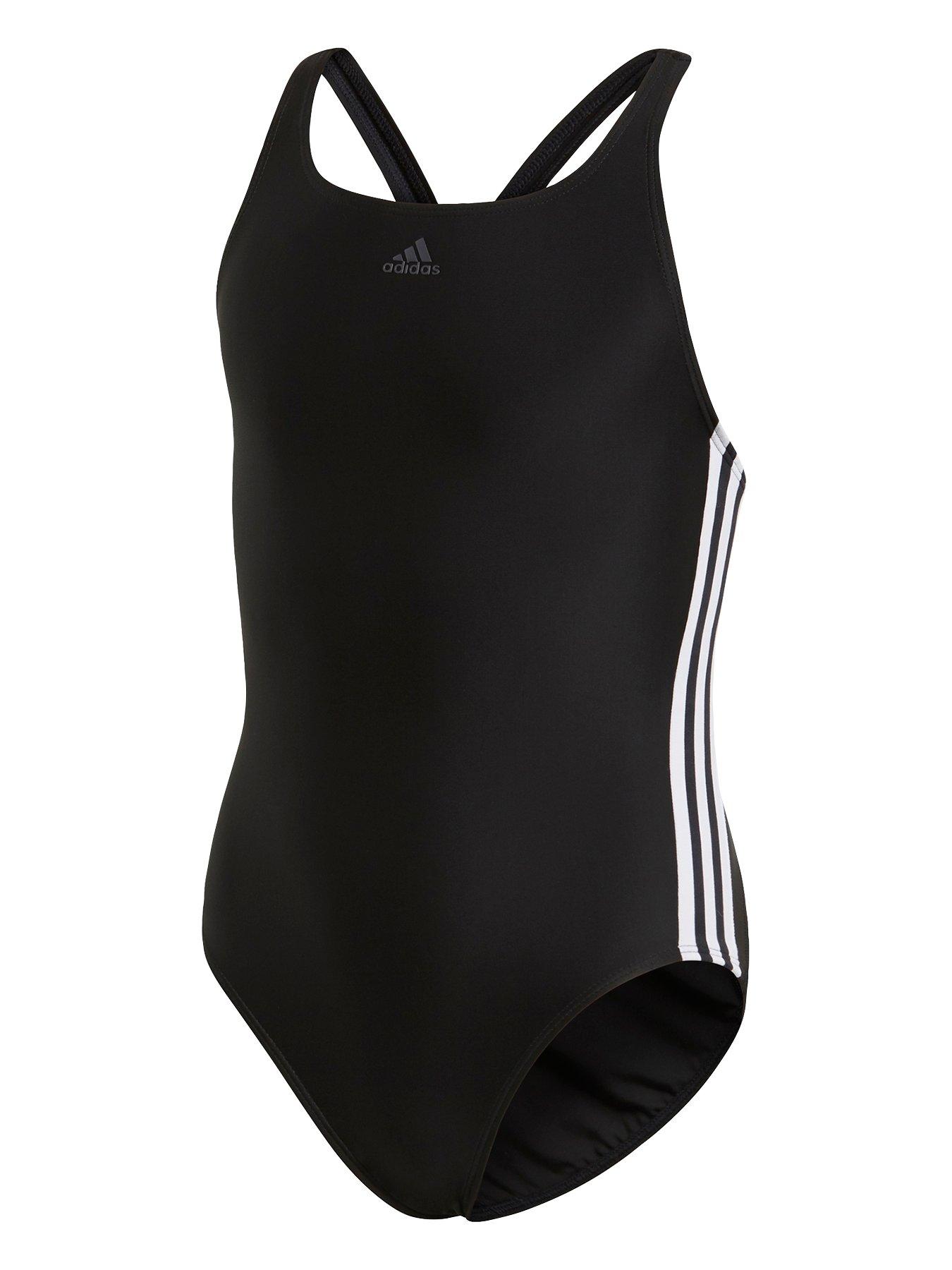 Sportswear Girls Fit 3 Stripe Swimsuit - Black