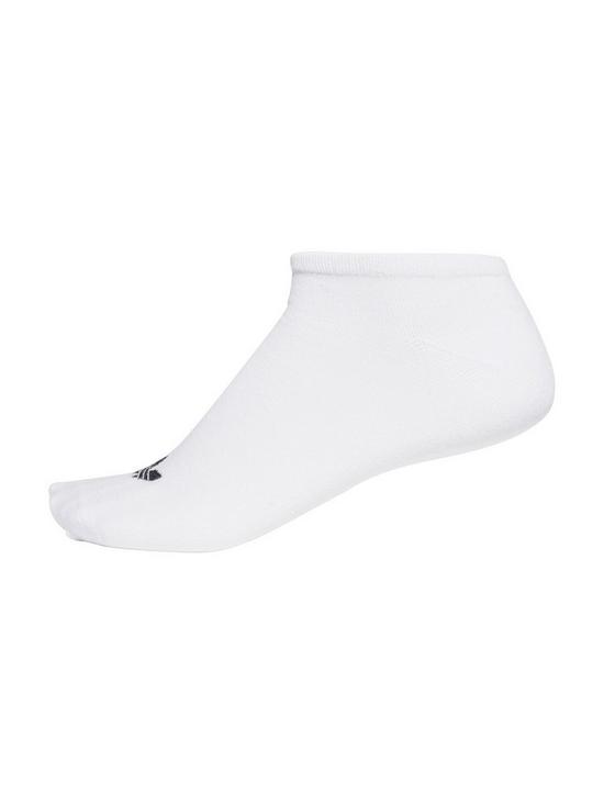 stillFront image of adidas-originals-unisex-3-pack-trefoil-liner-socks-white
