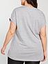  image of v-by-very-curve-v-neck-turn-back-cuff-t-shirt-grey-marl