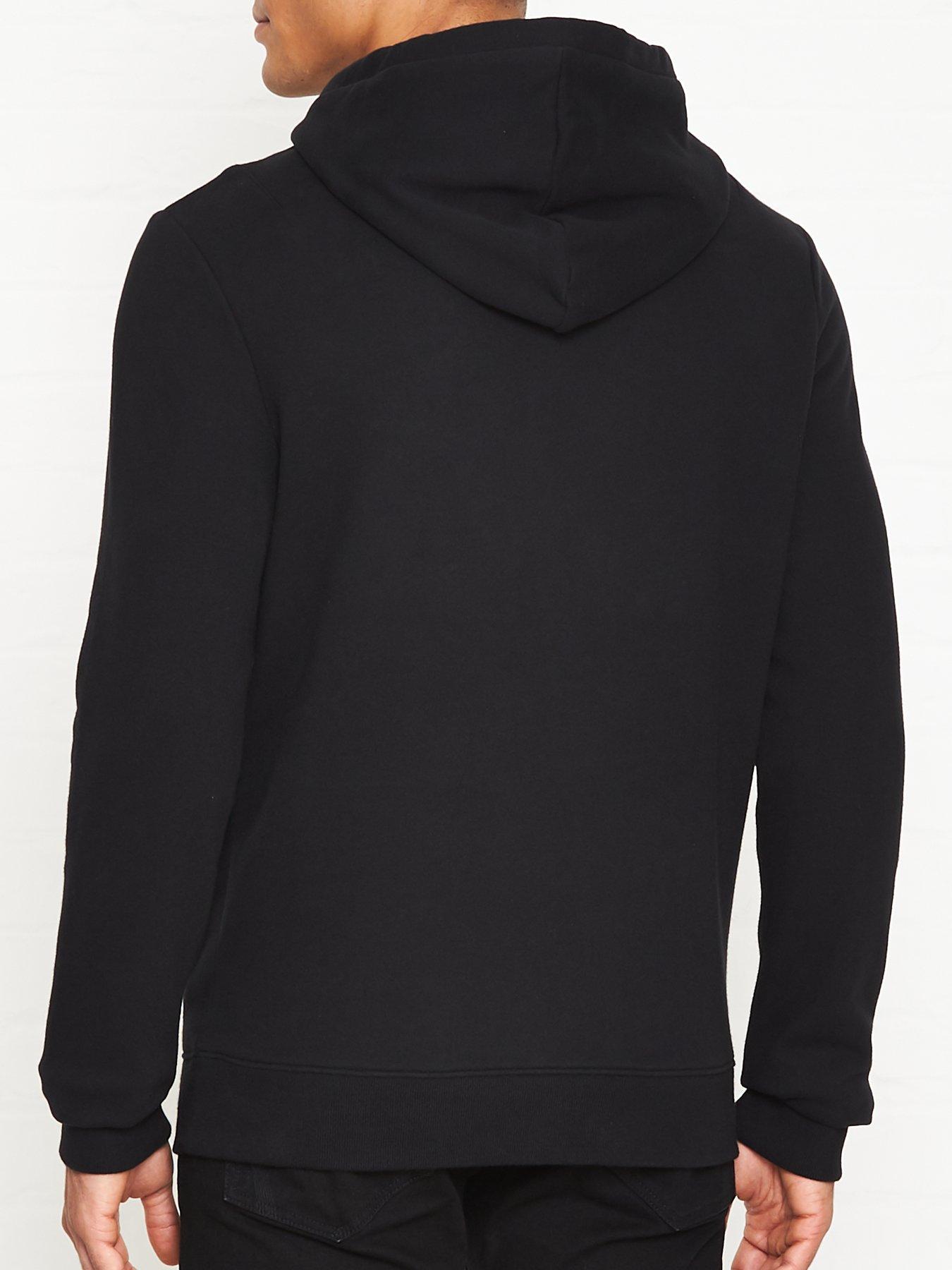 Image 4 of 5 of AllSaints Raven Overhead Hoodie - Black