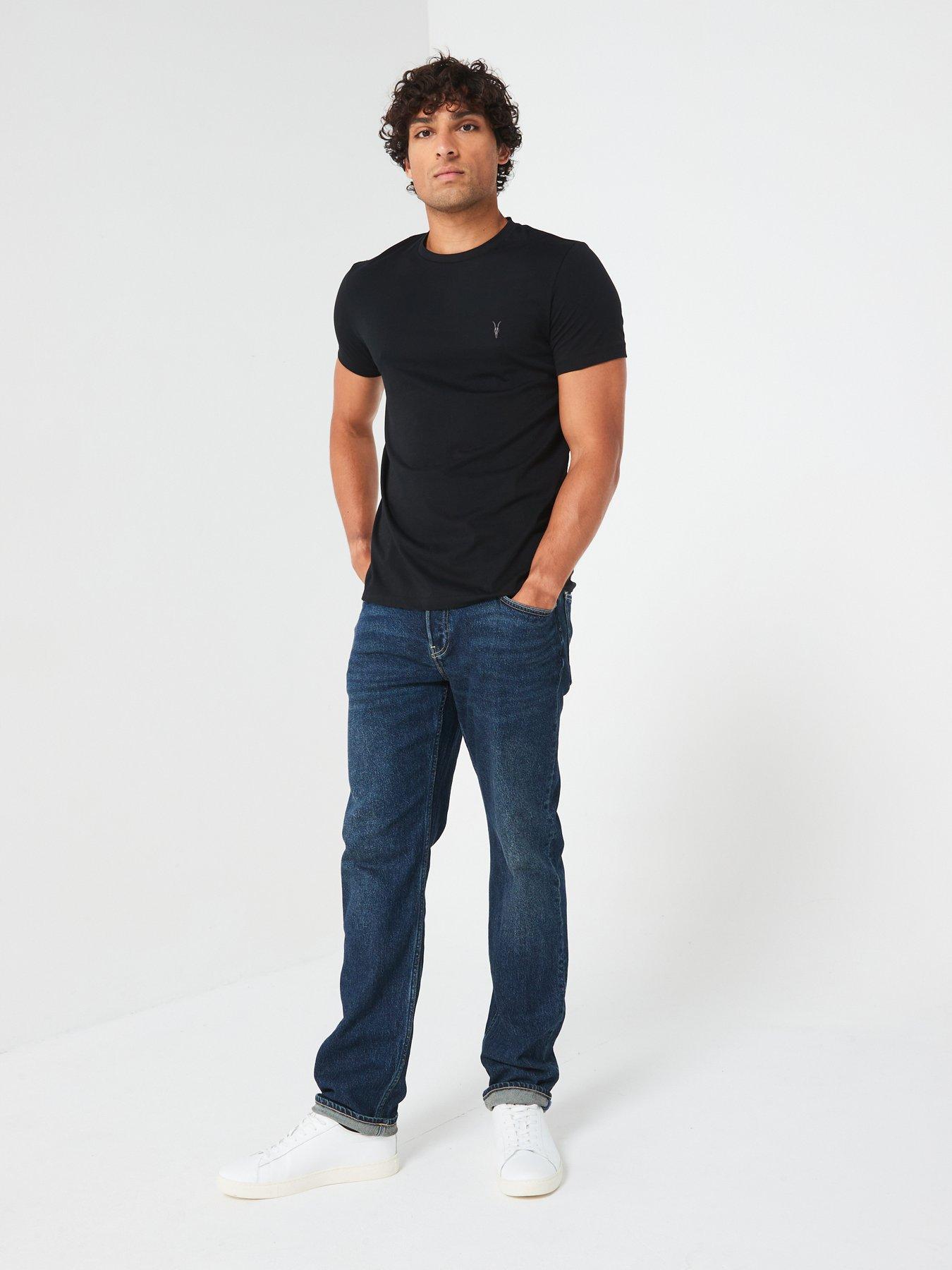 Image 3 of 6 of AllSaints Tonic Crew Neck T-Shirt - Black