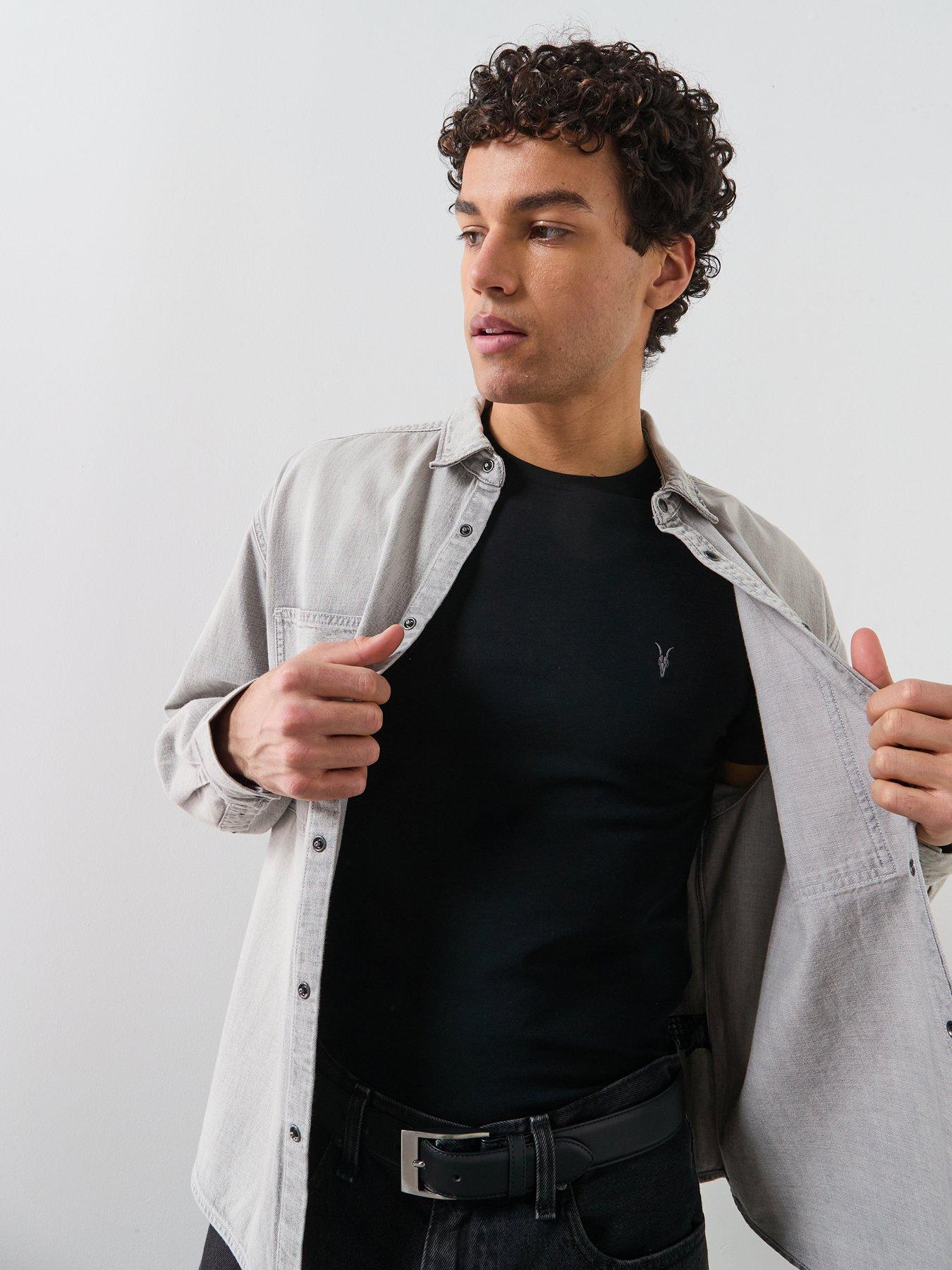 Image 4 of 6 of AllSaints Tonic Crew Neck T-Shirt - Black