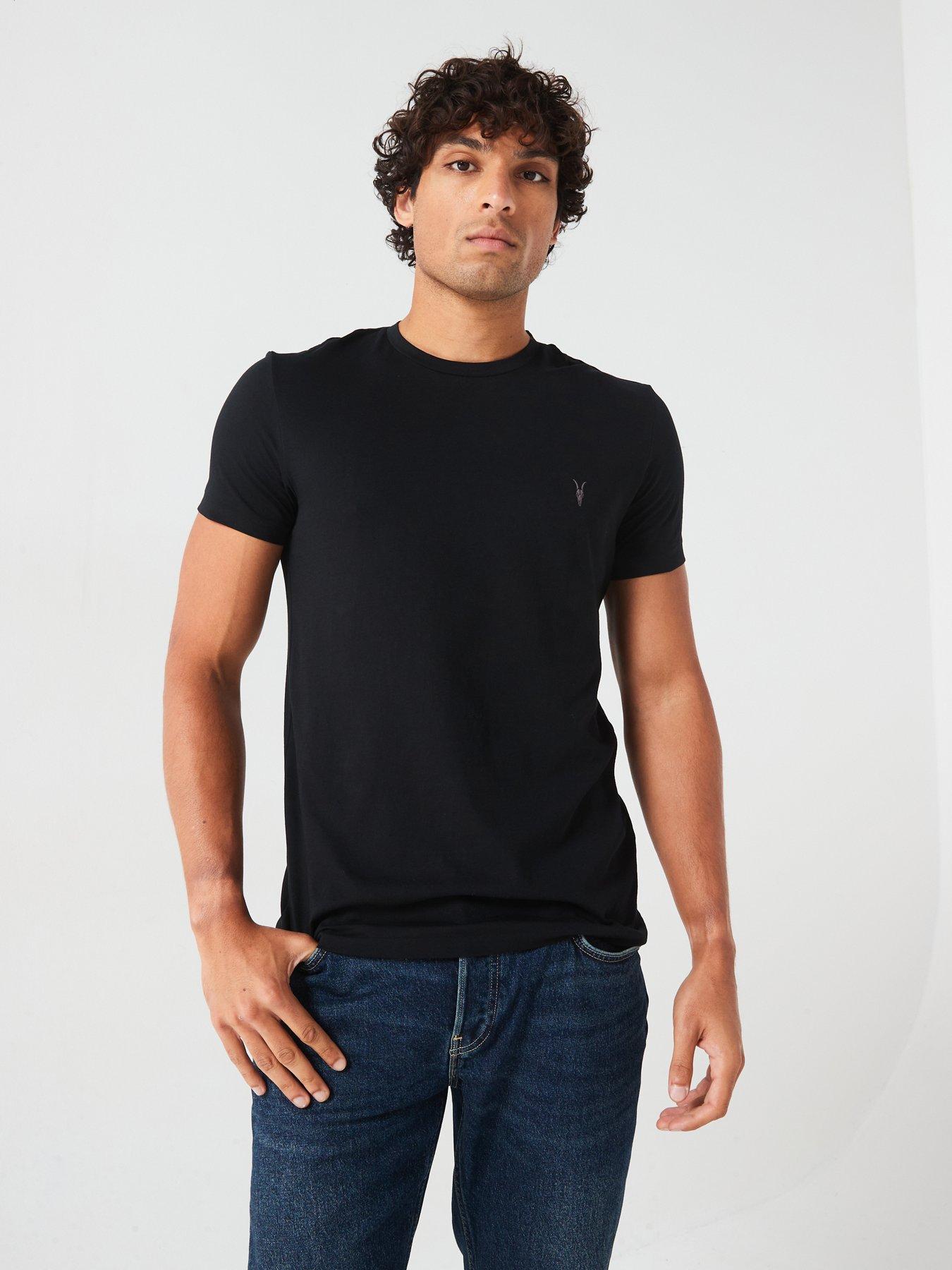Image 6 of 6 of AllSaints Tonic Crew Neck T-Shirt - Black