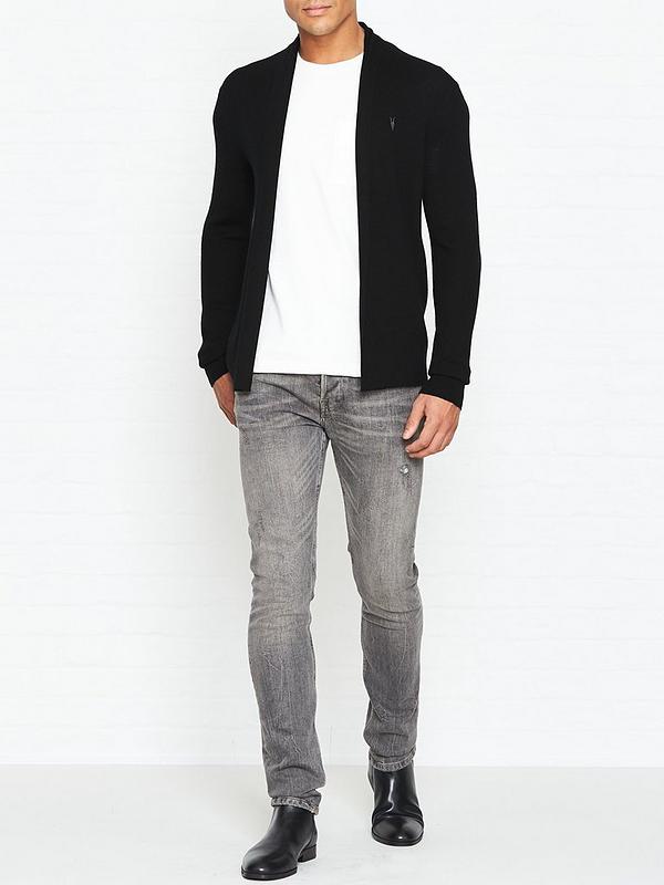 gym and workout clothes Sweatshirts AllSaints Mode Merino Open Car Mens in Grey for Men Mens Clothing Activewear 