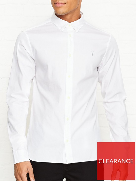front image of allsaints-redondo-long-sleeve-shirt-white