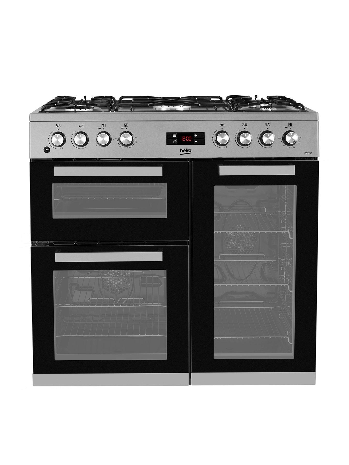 Beko Kdvf90X 90Cm Wide Dual Fuel Range Cooker – Stainless Steel – Rangecooker Only