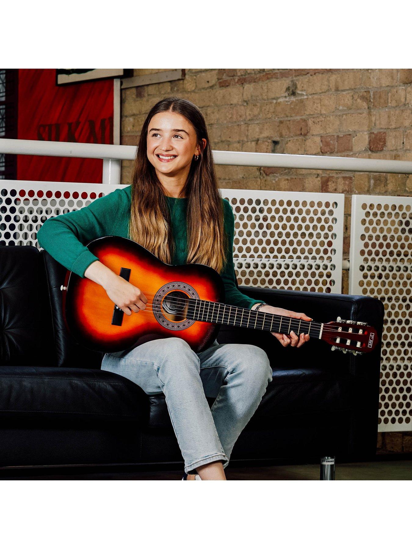 Image 5 of 6 of 3rd Avenue 3/4 Size Kids Classical Guitar Beginner Bundle - 6 Months FREE Lessons - Sunburst